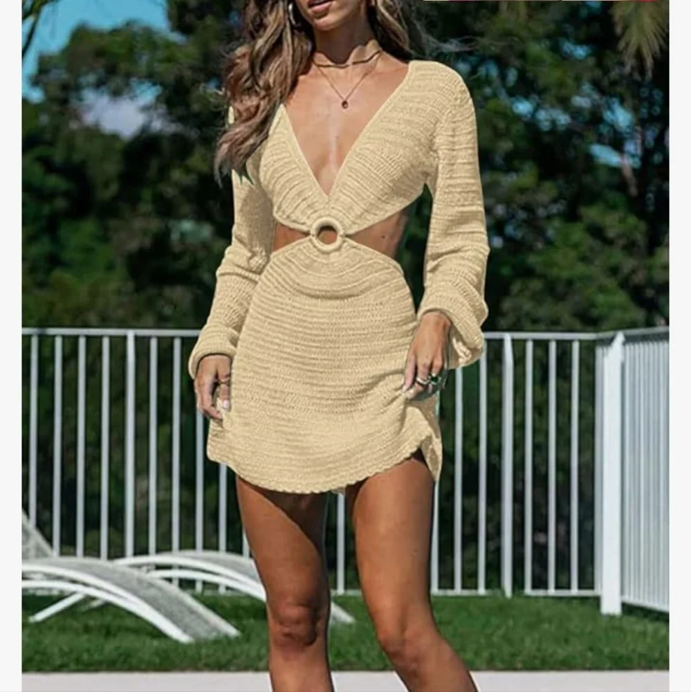 Summer Swimsuit Coverup‎ Sexy Beach Crochet Dress
